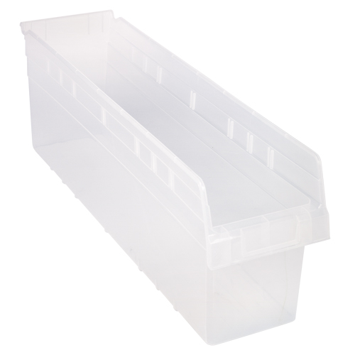 Store-Max Shelf Bins, 6-5/8" W x 8" H x 23-5/8" D, Clear, 68 lbs. Capacity Air Extreme Inc.