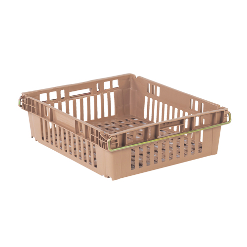 Agricultural Plastic Stack-N-Nest Container, 20.3" x 24" x 6.8", Beige Air Extreme Inc.