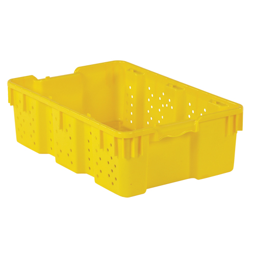 Agricultural Plastic Stack-N-Nest Container, 16" x 23.9" x 7.3", Yellow Air Extreme Inc.
