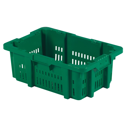 Food Handling Plastic Stack-N-Nest Container, 16" x 23.9" x 8.8", Green Air Extreme Inc.