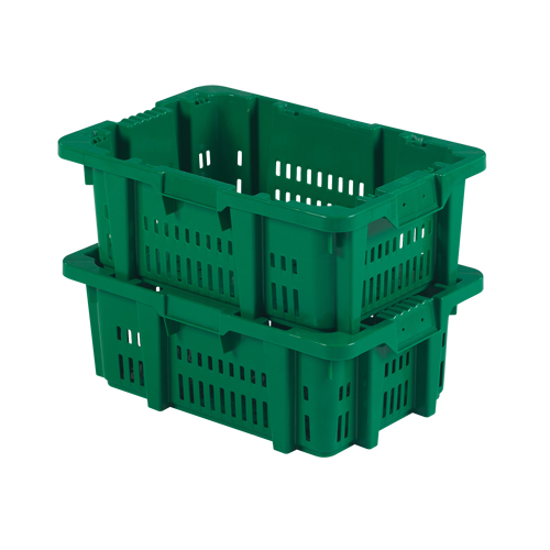 Food Handling Plastic Stack-N-Nest Container, 16" x 23.9" x 8.8", Green Air Extreme Inc.