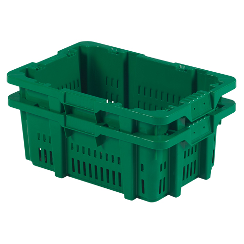 Food Handling Plastic Stack-N-Nest Container, 16" x 23.9" x 8.8", Green Air Extreme Inc.