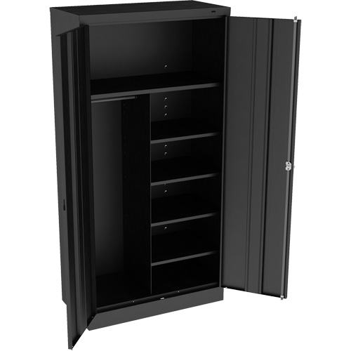 Combination Cabinet, 36" W x 18" D x 72" H, Black Air Extreme Inc.