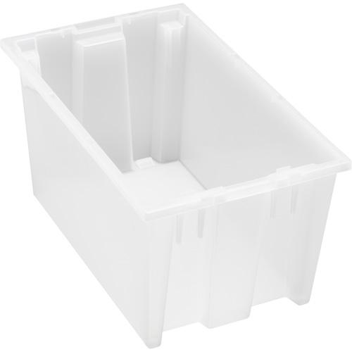 Heavy-Duty Stack & Nest Tote, 9" x 11" x 18", Clear Air Extreme Inc.
