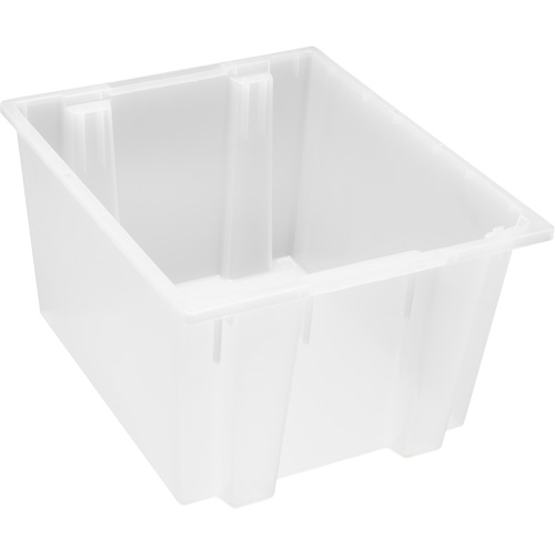 Heavy-Duty Stack & Nest Tote, 13" x 19.5" x 23.5", Clear Air Extreme Inc.