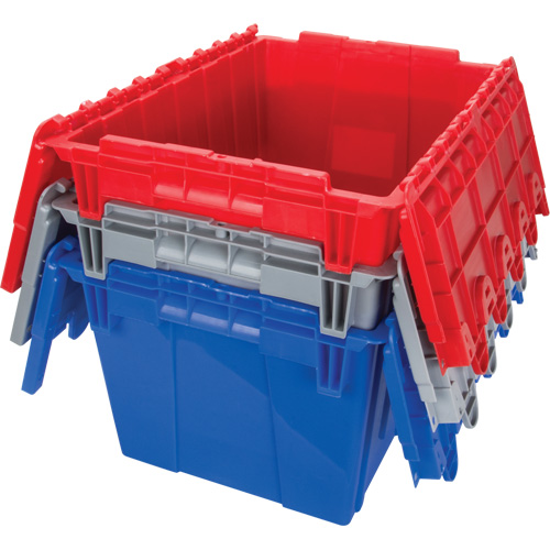 Contenant de distribution en plastique avec dessus basculant, 21,65" x 15,5" x 12,5", Gris Air Extreme Inc.