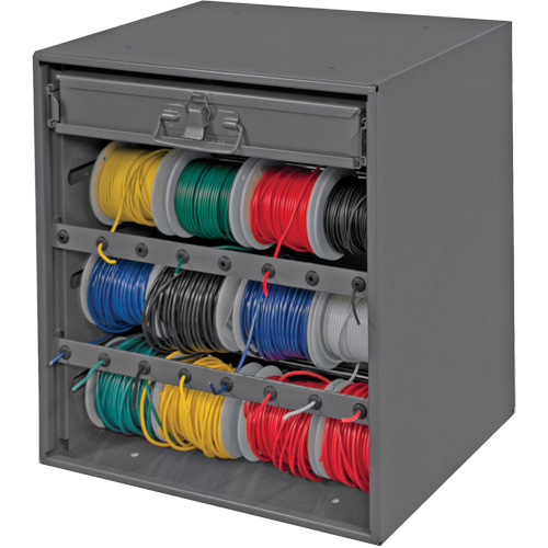 Wire and Terminal Storage Cabinet, Steel, 1 Drawers, 15-9/16" x 11-7/8" x 16-3/8", Grey Air Extreme Inc.