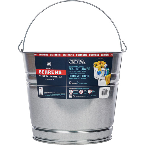 Seau, Acier galvanis&eacute;, 9 L Air Extreme Inc.