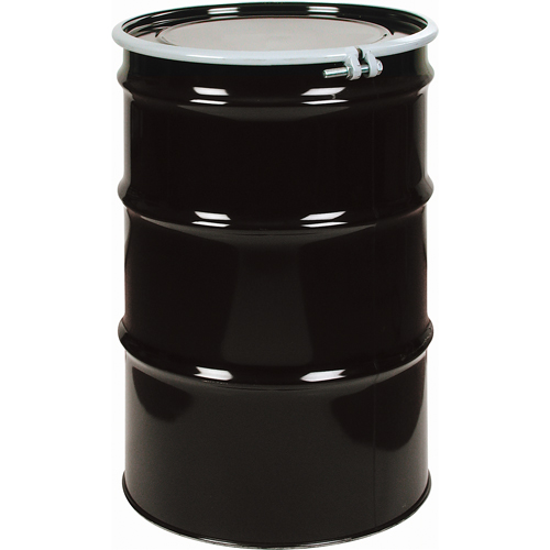 Steel Drums, 55 US gal (45 imp. gal.), Lined, Black, Open Top, 1A2/Y275/S, 18 - 20 Gauge Air Extreme Inc.