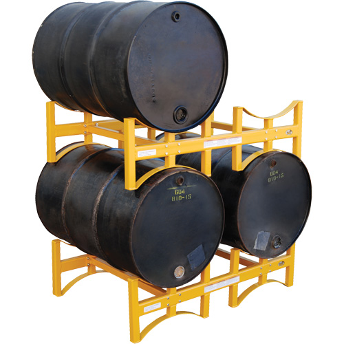 Porte-barils empilable en acier, 2 barils, Capacit&eacute; de 1600 lb, 45-1/2" la x 29-7/8" p x 12-3/4" h Air Extreme Inc.