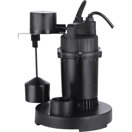 Thermoplastic Submersible Sump Pump, 2560 GPH, 115 V, 4.6 A, 1/3 HP Air Extreme Inc.