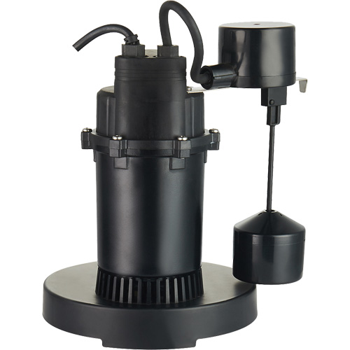 Thermoplastic Submersible Sump Pump, 2560 GPH, 115 V, 4.6 A, 1/3 HP Air Extreme Inc.