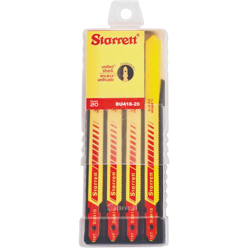 Unified Shank&reg; Jig Saw Blades, Bi-Metal, 4" L, 18 TPI Air Extreme Inc.