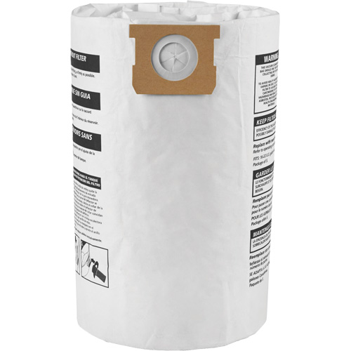 Sacs filtrants pour d&eacute;bris secs jetables de type G, 15 - 22 gal US Air Extreme Inc.