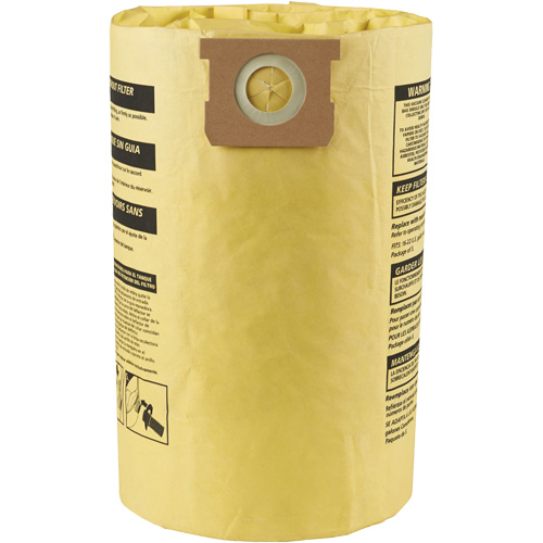 Sacs filtrants pour d&eacute;bris secs jetables &agrave; haute efficacit&eacute; de type J, 15 - 22 gal US Air Extreme Inc.