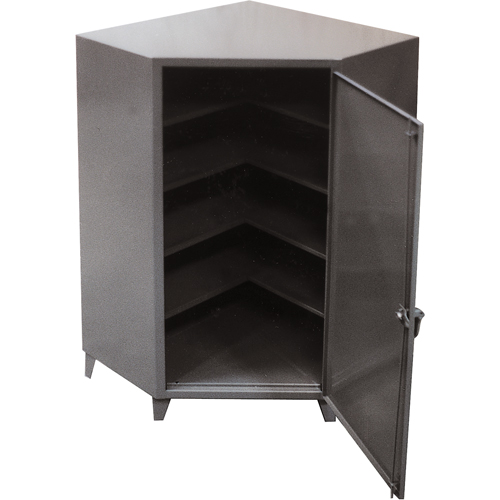 Armoires de coin, Acier, 4 Tablettes, 72" h x 48" la x 24" P, Gris Air Extreme Inc.