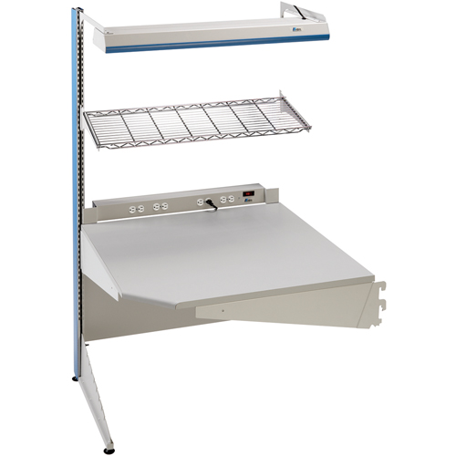 Postes de travail modulaires ergonomiques - Exemples de configurations - A-SC Ajouts de coin &agrave; un c&ocirc;t&eacute;, 36" la x 28" p x 84" h, Ajout de coin &agrave; un c&ocirc;t&eacute; Air Extreme Inc.