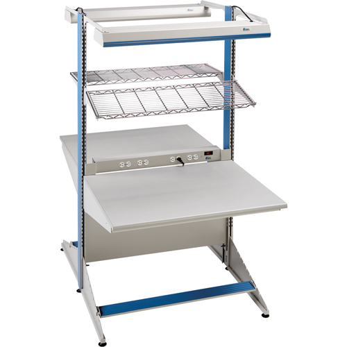 Postes de travail modulaires ergonomiques - Exemples de configurations - A-DC Ajouts de coin &agrave; deux c&ocirc;t&eacute;s, 36" la x 56" p x 84" h, Ajout de coin &agrave; deux c&ocirc;t&eacute;s Air Extreme Inc.