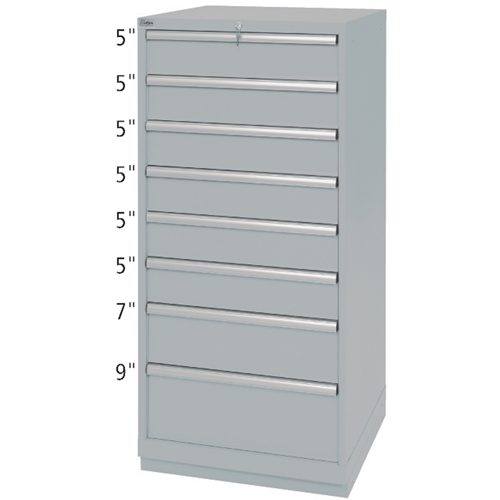 Armoires de rangement avec tiroirs, 8 tiroirs, 28-1/4" la x 28-1/2" p x 59-1/2" h, Gris Air Extreme Inc.
