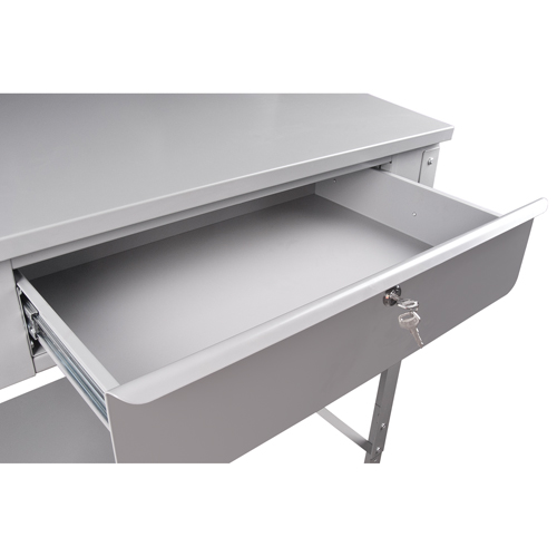 Open Floor Style Shop Desk, 34-1/2" W x 30" D x 53" H, Grey Air Extreme Inc.