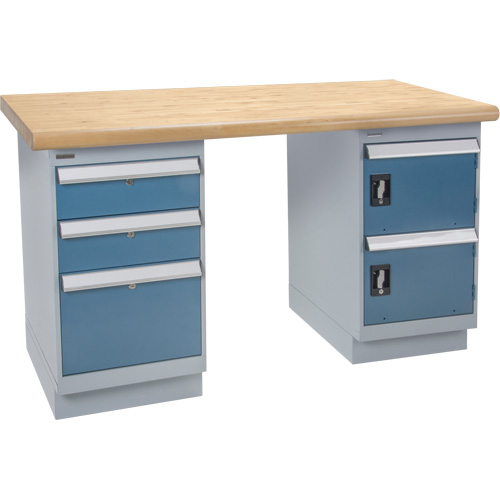 Workbench, Door & Drawers, 2500 lbs. Cap., 60" W x 36" D, 34" H Air Extreme Inc.