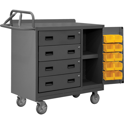 Mobile Workbench Cabinet with Bins, Steel Surface Air Extreme Inc.