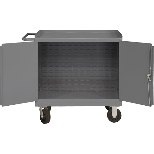 Mobile Workbench Cabinet with Louvered Panel Back, Steel Surface Air Extreme Inc.