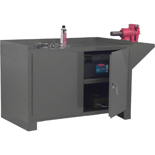 Post de travail fixe, Acier Surface, 60-1/8" la x 24-1/4" p x 36-3/16" h Air Extreme Inc.
