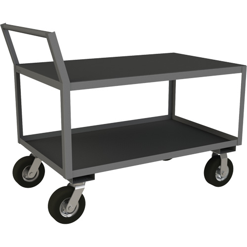 Low Profile Instrument Cart, 2 Tiers, 24-1/4" W x 51" D x 40-15/16" H, 1200 lbs. Cap. Air Extreme Inc.