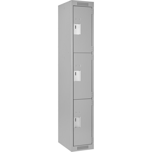 Casiers Clean Line, 3 niveaux, 12" x 18" x 72", Acier, Gris, Rivet (assembl&eacute;) Air Extreme Inc.