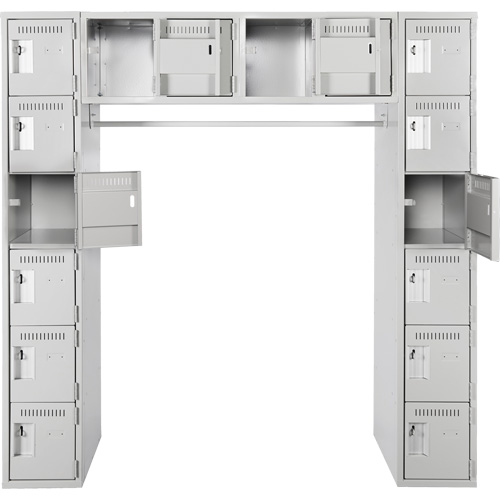 Assembled Archettes Clean Line Economy Lockers, 16 -tier, Bank of 3, 18" x 72" x 12", Steel Air Extreme Inc.
