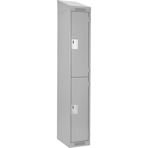 Casiers Clean Line, 2 niveaux, 12" x 18" x 78", Acier, Gris, Rivet (assembl&eacute;) Air Extreme Inc.