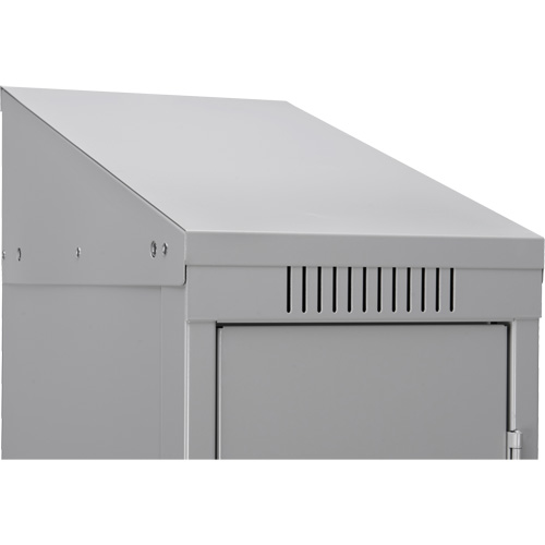 Clean Line Lockerette, 6 -tier, Bank of 4, 48" x 18" x 78", Steel, Charcoal, Rivet (Assembled) Air Extreme Inc.