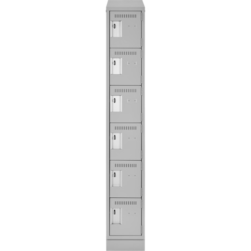 Clean Line Lockerette, 6 -tier, 12" x 18" x 82", Steel, Grey, Rivet (Assembled) Air Extreme Inc.