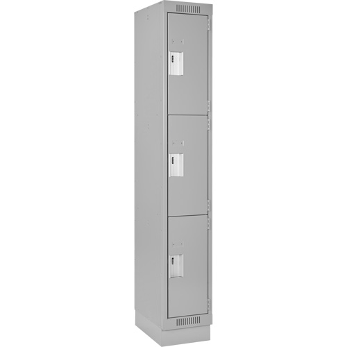 Casiers Clean Line, 3 niveaux, 12" x 18" x 76", Acier, Gris, Rivet (assembl&eacute;) Air Extreme Inc.