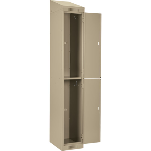 Clean Line Lockers, 2 -tier, Bank of 4, 48" x 18" x 78", Steel, Beige, Rivet (Assembled) Air Extreme Inc.