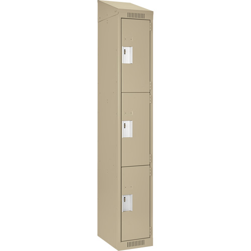 Casiers Clean Line, 3 niveaux, 12" x 18" x 78", Acier, Beige, Rivet (assembl&eacute;) Air Extreme Inc.