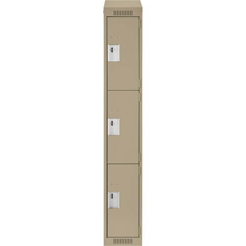 Casiers Clean Line, 3 niveaux, 12" x 18" x 78", Acier, Beige, Rivet (assembl&eacute;) Air Extreme Inc.
