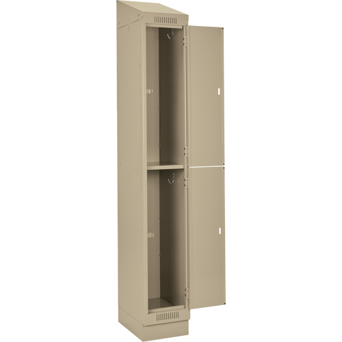 Clean Line Lockers, 2 -tier, Bank of 4, 48" x 18" x 82", Steel, Beige, Rivet (Assembled) Air Extreme Inc.