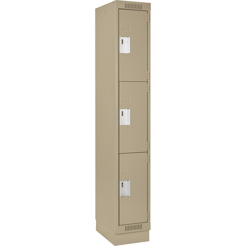 Casiers Clean Line, 3 niveaux, 12" x 18" x 76", Acier, Beige, Rivet (assembl&eacute;) Air Extreme Inc.