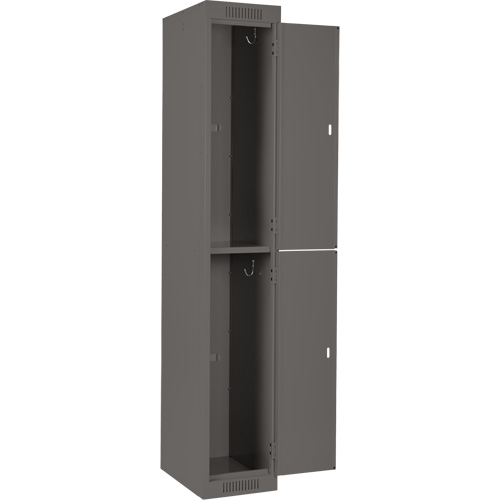 Casiers Clean Line, 2 niveaux, Bloc de 4, 48" x 18" x 72", Acier, Charbon, Rivet (assembl&eacute;) Air Extreme Inc.