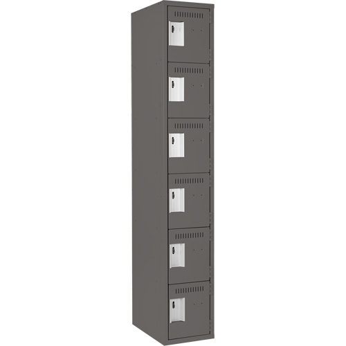 Petits casiers Clean Line, 6 niveaux, 12" x 18" x 72", Acier, Charbon, Rivet (assembl&eacute;) Air Extreme Inc.