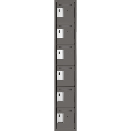 Petits casiers Clean Line, 6 niveaux, 12" x 18" x 72", Acier, Charbon, Rivet (assembl&eacute;) Air Extreme Inc.