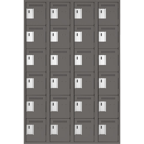 Petits casiers Clean Line, 6 niveaux, Bloc de 4, 48" x 18" x 72", Acier, Charbon, Rivet (assembl&eacute;) Air Extreme Inc.