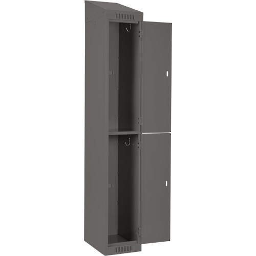 Clean Line Lockers, 2 -tier, Bank of 4, 48" x 18" x 78", Steel, Charcoal, Rivet (Assembled) Air Extreme Inc.