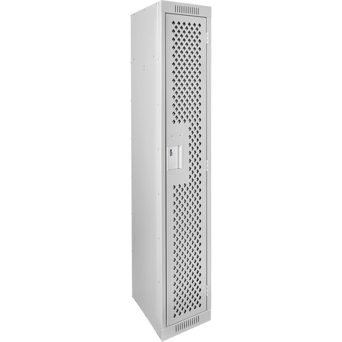 Clean Line Lockers, 12" x 12" x 72", Steel, Grey, Rivet (Assembled), Perforated Air Extreme Inc.