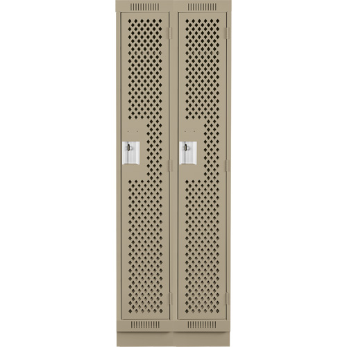 Casiers Clean Line, Bloc de 2, 24" x 15" x 76", Acier, Beige, Rivet (assembl&eacute;), Perfor&eacute; Air Extreme Inc.