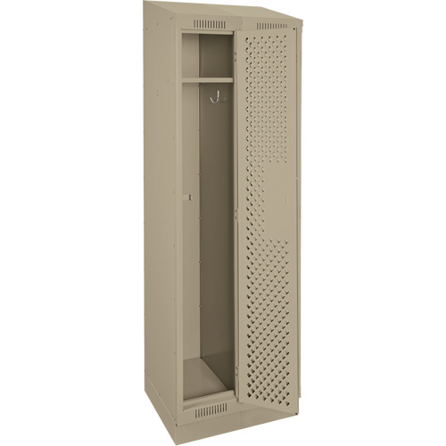 Clean Line Lockers, Bank of 2, 24" x 15" x 82", Steel, Beige, Rivet (Assembled), Perforated Air Extreme Inc.