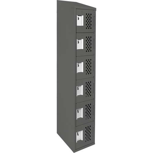 Assembled Lockerettes Clean Line Perforated Economy Lockers, 6 -tier, 18" x 72" x 12", Steel Air Extreme Inc.