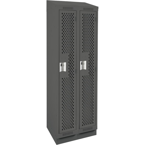 Casiers Clean Line, Bloc de 2, 24" x 18" x 82", Acier, Charbon, Rivet (assembl&eacute;), Perfor&eacute; Air Extreme Inc.